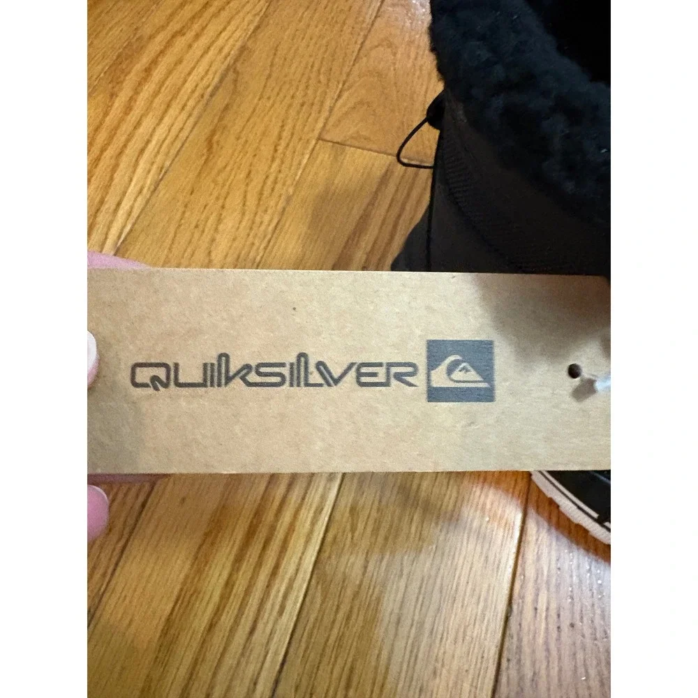 Quiksilver Kids Sub Zero Hi Black White Insulated‎ Winter Snow Boots Size 12 NEW